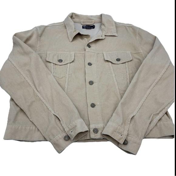 Vintage Polo Ralph Lauren Corduroy Trucker Jacket Cropped Fit Size XL - Picture 1 of 12